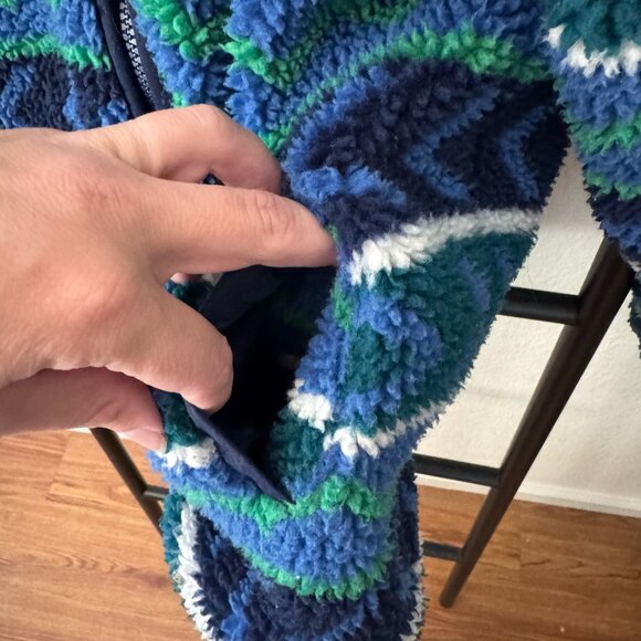 Hanna Andersson Jacquard Faux Shearling Jacket Size 8 / 130cm - Picture 5 of 7